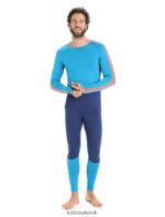 Icebreaker Men 125 ZoneKnit Merino Long Sleeve Crewe Thermal Top Z04NXR177 Clothing Geo Blue/Royal Navy - Image 3