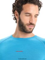 Icebreaker Men 125 ZoneKnit Merino Long Sleeve Crewe Thermal Top Z04NXR177 Clothing Geo Blue/Royal Navy - Image 4