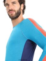 Icebreaker Men 125 ZoneKnit Merino Long Sleeve Crewe Thermal Top Z04NXR177 Clothing Geo Blue/Royal Navy - Image 5