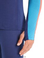 Icebreaker Men 125 ZoneKnit Merino Long Sleeve Crewe Thermal Top Z04NXR177 Clothing Geo Blue/Royal Navy - Image 6
