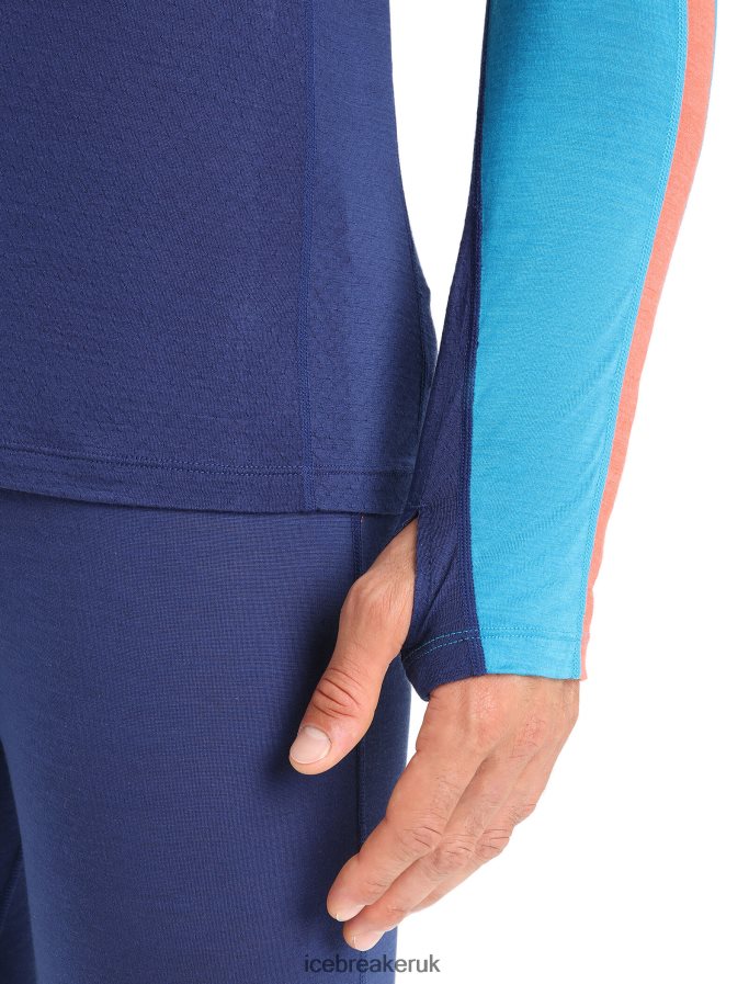 Icebreaker Men 125 ZoneKnit Merino Long Sleeve Crewe Thermal Top Z04NXR177 Clothing Geo Blue/Royal Navy - Image 6