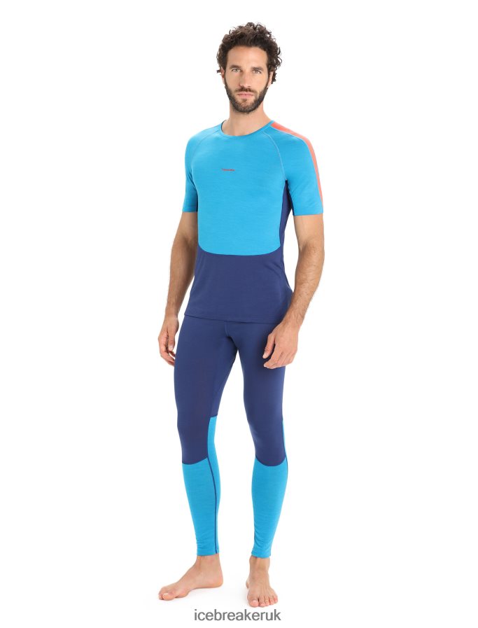 Icebreaker Men 125 ZoneKnit Merino Short Sleeve Crewe Thermal Top Z04NXR171 Clothing Geo Blue/Royal Navy - Image 3