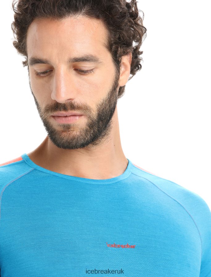 Icebreaker Men 125 ZoneKnit Merino Short Sleeve Crewe Thermal Top Z04NXR171 Clothing Geo Blue/Royal Navy - Image 4