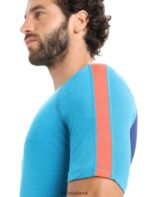 Icebreaker Men 125 ZoneKnit Merino Short Sleeve Crewe Thermal Top Z04NXR171 Clothing Geo Blue/Royal Navy - Image 5