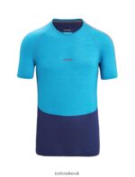 Icebreaker Men 125 ZoneKnit Merino Short Sleeve Crewe Thermal Top Z04NXR171 Clothing Geo Blue/Royal Navy - Image 7