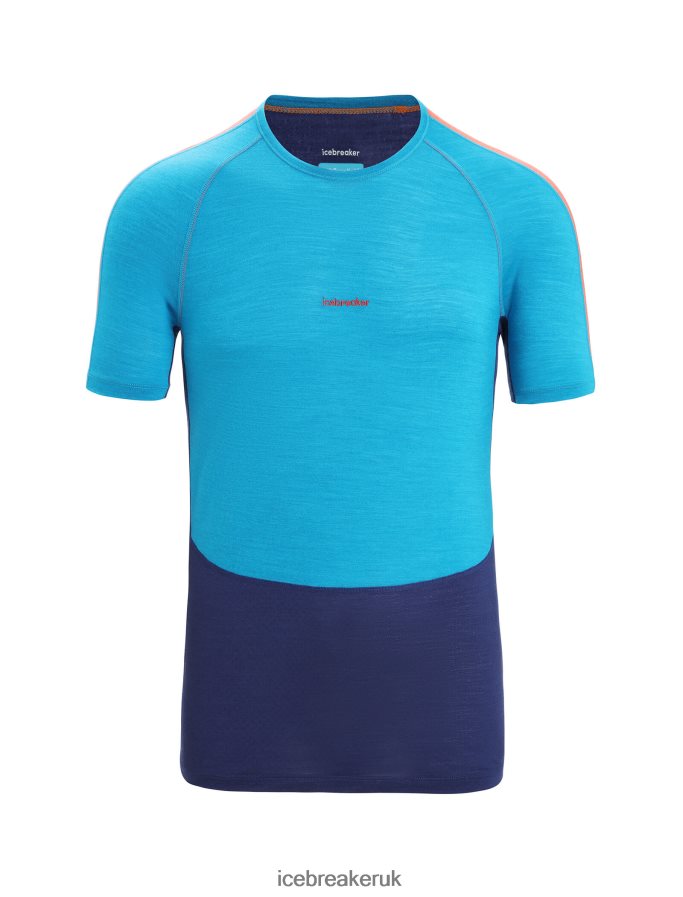Icebreaker Men 125 ZoneKnit Merino Short Sleeve Crewe Thermal Top Z04NXR171 Clothing Geo Blue/Royal Navy - Image 7