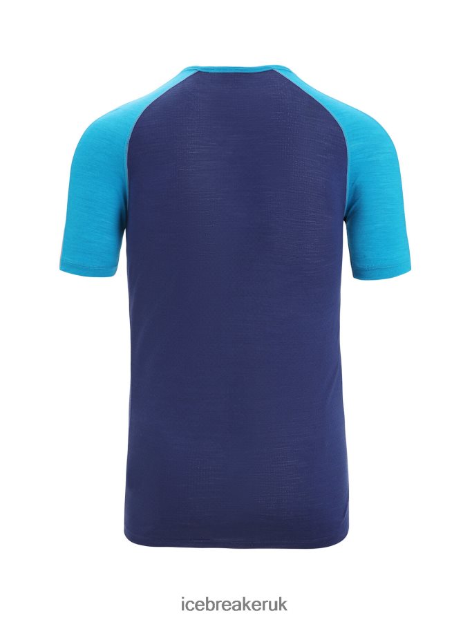 Icebreaker Men 125 ZoneKnit Merino Short Sleeve Crewe Thermal Top Z04NXR171 Clothing Geo Blue/Royal Navy - Image 8