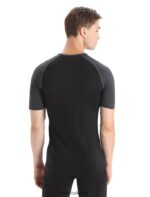 Icebreaker Men 125 ZoneKnit Merino Short Sleeve Crewe Thermal Top Z04NXR172 Clothing Jet Heather/Black - Image 2
