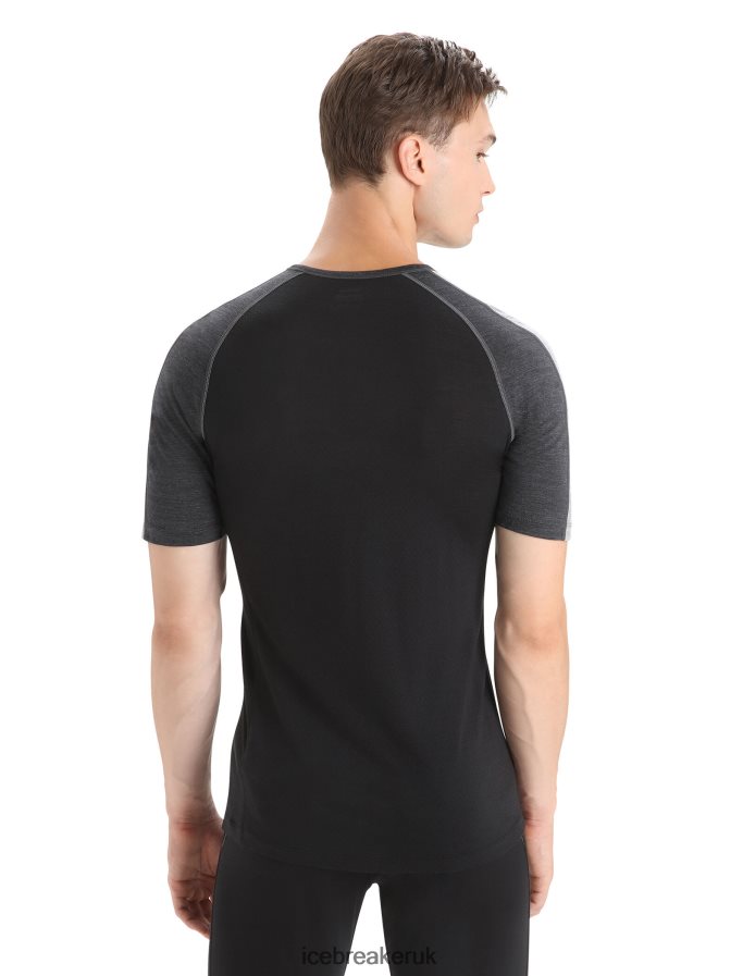 Icebreaker Men 125 ZoneKnit Merino Short Sleeve Crewe Thermal Top Z04NXR172 Clothing Jet Heather/Black - Image 2