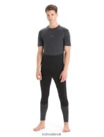 Icebreaker Men 125 ZoneKnit Merino Short Sleeve Crewe Thermal Top Z04NXR172 Clothing Jet Heather/Black - Image 3