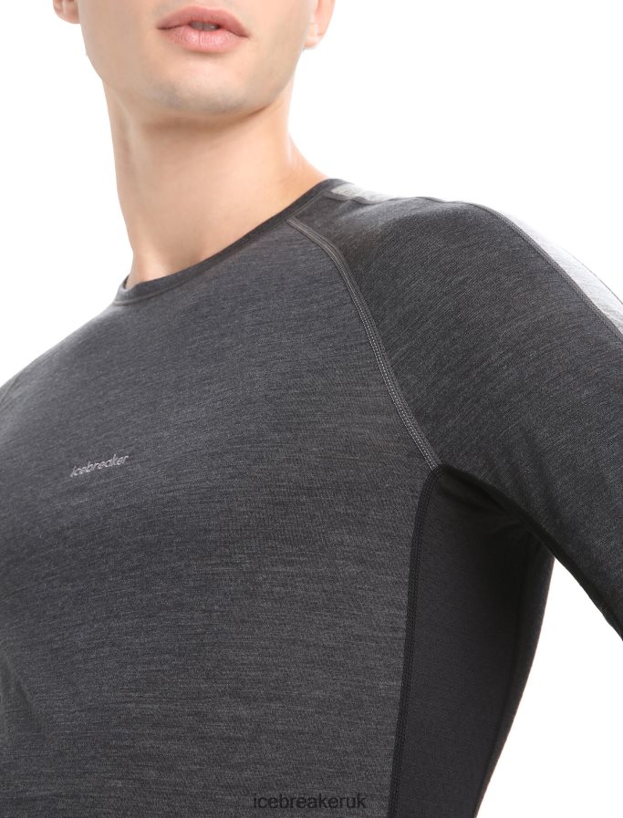 Icebreaker Men 125 ZoneKnit Merino Short Sleeve Crewe Thermal Top Z04NXR172 Clothing Jet Heather/Black - Image 5