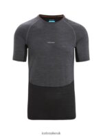 Icebreaker Men 125 ZoneKnit Merino Short Sleeve Crewe Thermal Top Z04NXR172 Clothing Jet Heather/Black - Image 6
