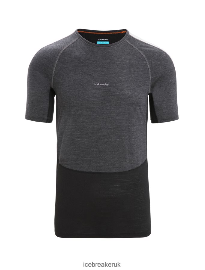 Icebreaker Men 125 ZoneKnit Merino Short Sleeve Crewe Thermal Top Z04NXR172 Clothing Jet Heather/Black - Image 6