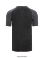 Icebreaker Men 125 ZoneKnit Merino Short Sleeve Crewe Thermal Top Z04NXR172 Clothing Jet Heather/Black - Image 7