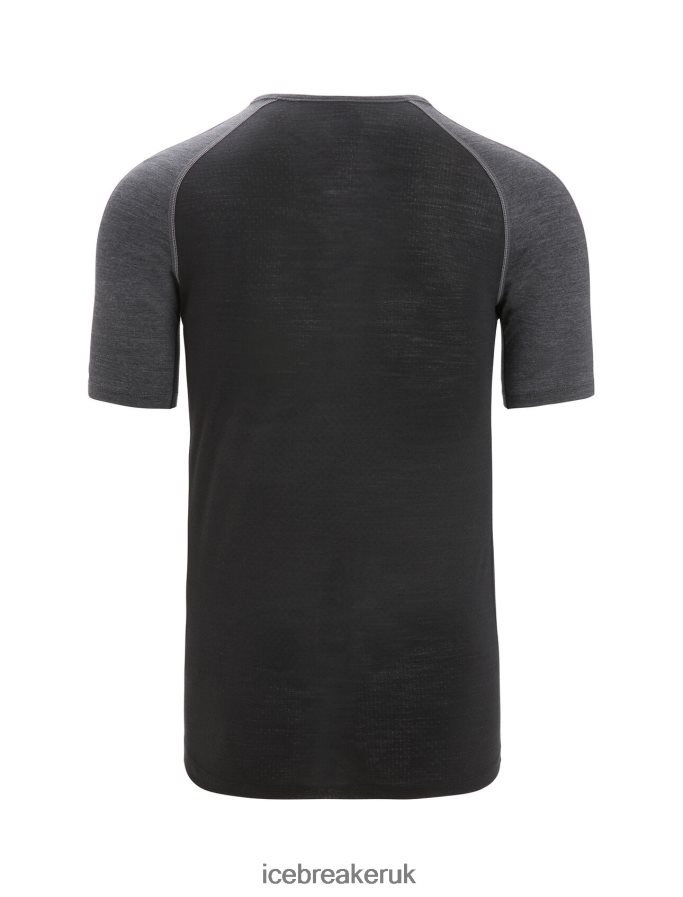 Icebreaker Men 125 ZoneKnit Merino Short Sleeve Crewe Thermal Top Z04NXR172 Clothing Jet Heather/Black - Image 7