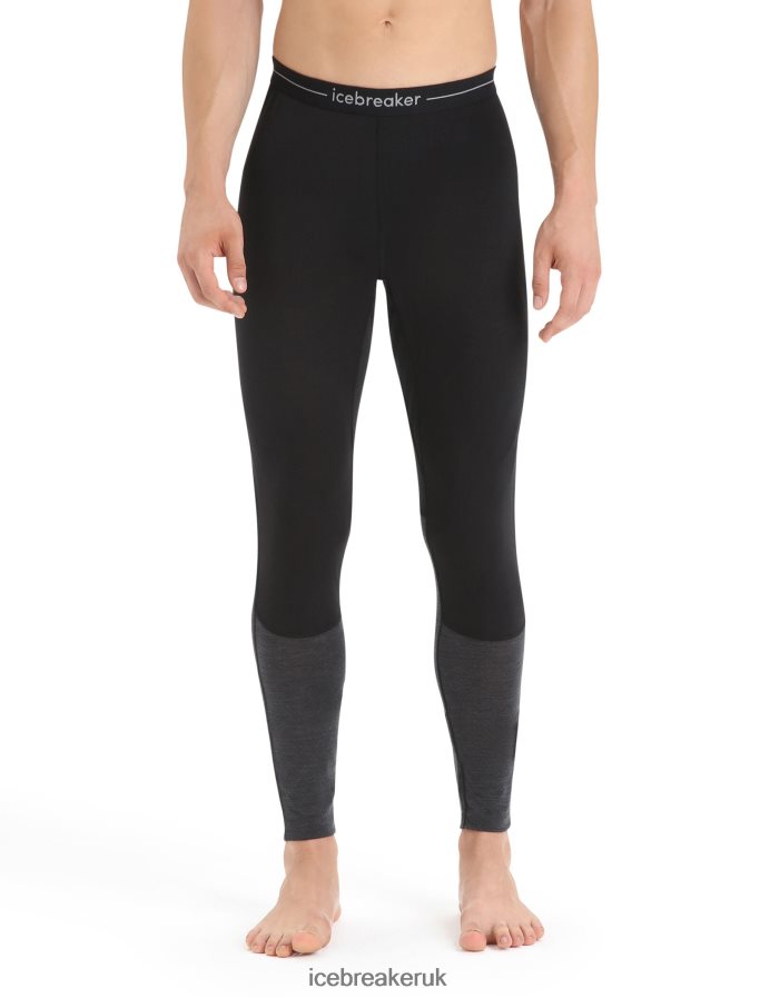 icebreaker_men_125_zoneknit_merino_thermal_leggings_z04nxr169_clothing_black_jet_heather.jpg Icebreaker Men 125 ZoneKnit Merino Thermal Leggings Z04NXR169 Clothing Black/Jet Heather - Image 1