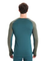 Icebreaker Men 200 ZoneKnit Merino Long Sleeve Crewe Thermal Top Z04NXR180 Clothing Loden/Green Glory - Image 2