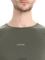 Icebreaker Men 200 ZoneKnit Merino Long Sleeve Crewe Thermal Top Z04NXR180 Clothing Loden/Green Glory - Image 4