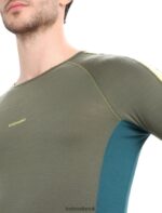 Icebreaker Men 200 ZoneKnit Merino Long Sleeve Crewe Thermal Top Z04NXR180 Clothing Loden/Green Glory - Image 5