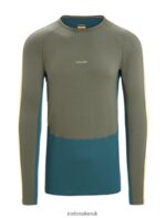 Icebreaker Men 200 ZoneKnit Merino Long Sleeve Crewe Thermal Top Z04NXR180 Clothing Loden/Green Glory - Image 7