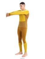 Icebreaker Men 200 ZoneKnit Merino Long Sleeve Crewe Thermal Top Z04NXR410 Clothing Silent Gold/Clove - Image 3