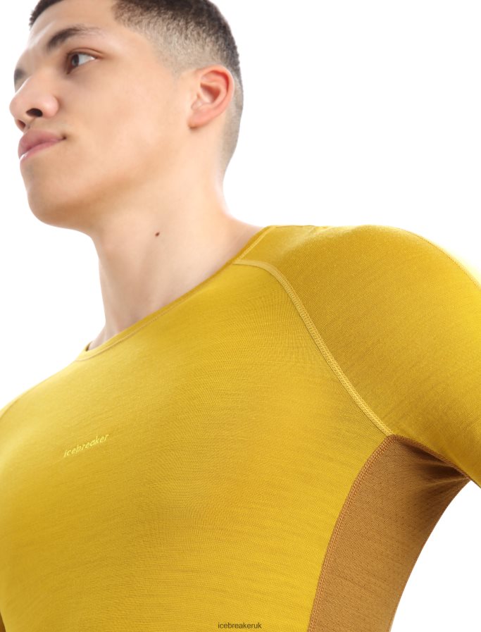 Icebreaker Men 200 ZoneKnit Merino Long Sleeve Crewe Thermal Top Z04NXR410 Clothing Silent Gold/Clove - Image 4
