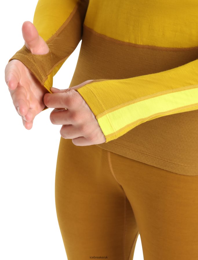 Icebreaker Men 200 ZoneKnit Merino Long Sleeve Crewe Thermal Top Z04NXR410 Clothing Silent Gold/Clove - Image 5