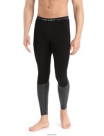 Icebreaker Men 200 ZoneKnit Merino Thermal Leggings Z04NXR183 Clothing Black/Jet Heather