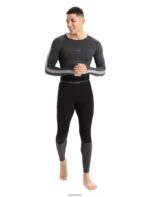 Icebreaker Men 200 ZoneKnit Merino Thermal Leggings Z04NXR183 Clothing Black/Jet Heather - Image 3