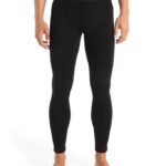 Icebreaker Men 300 MerinoFine Thermal Leggings Z04NXR174 Clothing Black
