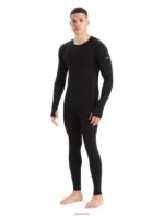 Icebreaker Men BodyfitZone Merino 150 Zone Long Sleeve Crewe Thermal Top Z04NXR173 Clothing Black - Image 3