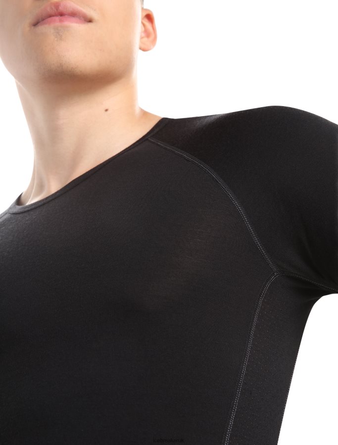 Icebreaker Men BodyfitZone Merino 150 Zone Long Sleeve Crewe Thermal Top Z04NXR173 Clothing Black - Image 6
