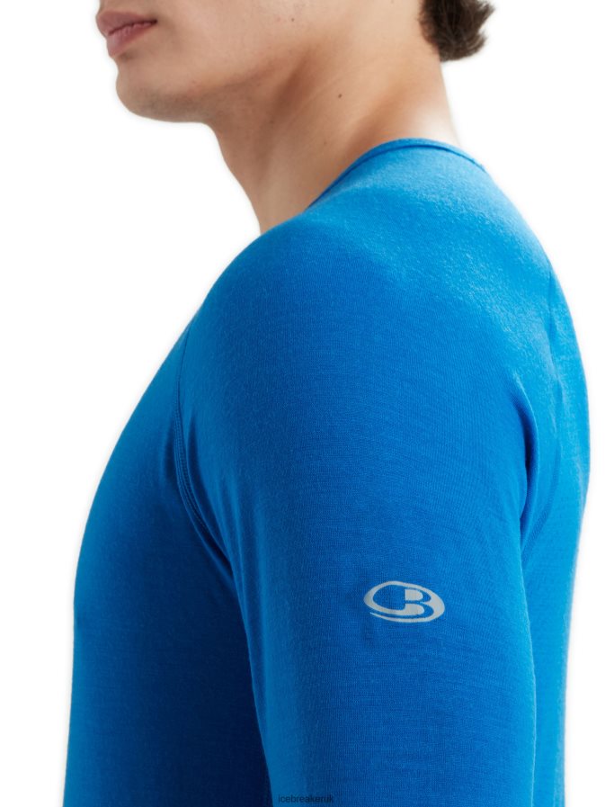 Icebreaker Men BodyfitZone Merino 150 Zone Long Sleeve Crewe Thermal Top Z04NXR440 Clothing Lazurite - Image 4