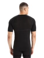 Icebreaker Men BodyfitZone Merino 150 Zone Short Sleeve Crewe Thermal Top Z04NXR164 Clothing Black - Image 2