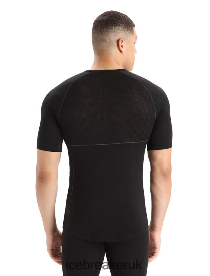 Icebreaker Men BodyfitZone Merino 150 Zone Short Sleeve Crewe Thermal Top Z04NXR164 Clothing Black - Image 2