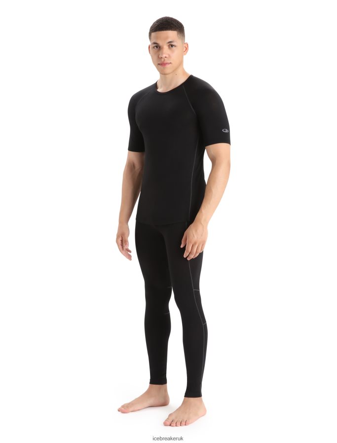 Icebreaker Men BodyfitZone Merino 150 Zone Short Sleeve Crewe Thermal Top Z04NXR164 Clothing Black - Image 5