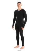 Icebreaker Men BodyfitZone Merino 150 Zone Thermal Leggings Z04NXR346 Clothing Black - Image 4
