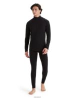 Icebreaker Men BodyfitZone Merino 200 Zone Thermal Long Sleeve Half Zip Top Z04NXR419 Clothing Black - Image 3