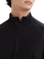 Icebreaker Men BodyfitZone Merino 200 Zone Thermal Long Sleeve Half Zip Top Z04NXR419 Clothing Black - Image 5