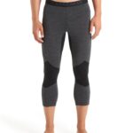 Icebreaker Men BodyfitZone Merino 260 Zone 3/4 Thermal Leggings Z04NXR443 Clothing Jet Heather/Black