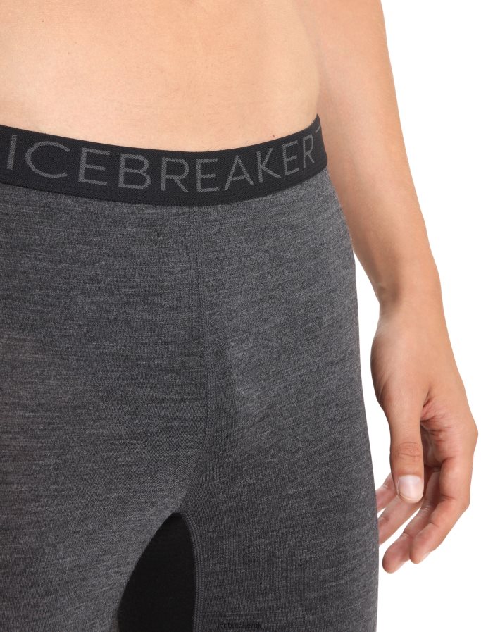 Icebreaker Men BodyfitZone Merino 260 Zone 3/4 Thermal Leggings Z04NXR443 Clothing Jet Heather/Black - Image 4