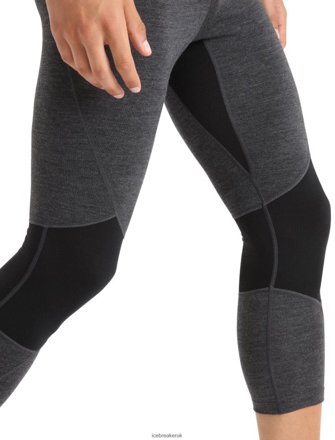 Icebreaker Men BodyfitZone Merino 260 Zone 3/4 Thermal Leggings Z04NXR443 Clothing Jet Heather/Black - Image 5