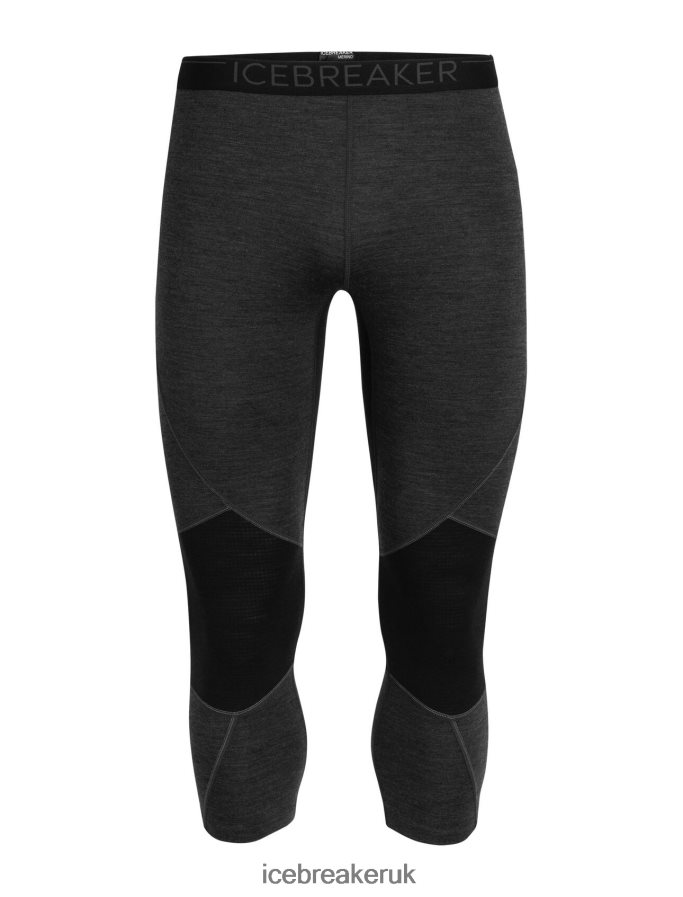 Icebreaker Men BodyfitZone Merino 260 Zone 3/4 Thermal Leggings Z04NXR443 Clothing Jet Heather/Black - Image 6