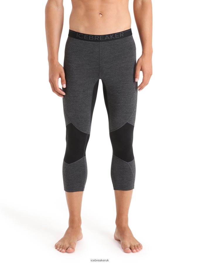 icebreaker_men_bodyfitzone_merino_260_zone_3_4_thermal_leggings_z04nxr443_clothing_jet_heather_black.jpg Icebreaker Men BodyfitZone Merino 260 Zone 3/4 Thermal Leggings Z04NXR443 Clothing Jet Heather/Black - Image 1