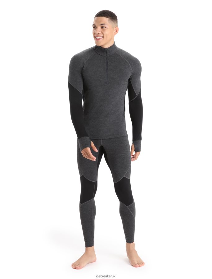 Icebreaker Men BodyfitZone Merino 260 Zone Thermal Leggings Z04NXR344 Clothing Jet Heather/Black - Image 3