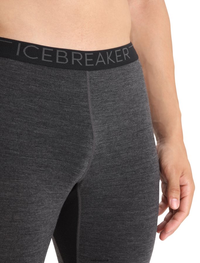 Icebreaker Men BodyfitZone Merino 260 Zone Thermal Leggings Z04NXR344 Clothing Jet Heather/Black - Image 4