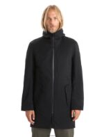 Icebreaker Men City Label Shell+ Merino 4-in-1 Parka Z04NXR241 Clothing Black