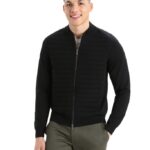 Icebreaker Men City Label ZoneKnit Merino Insulated Knit Bomber Z04NXR220 Clothing Black