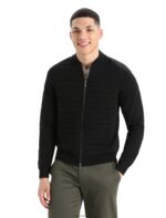 Icebreaker Men City Label ZoneKnit Merino Insulated Knit Bomber Z04NXR220 Clothing Black