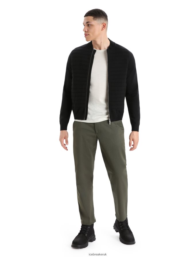 Icebreaker Men City Label ZoneKnit Merino Insulated Knit Bomber Z04NXR220 Clothing Black - Image 3